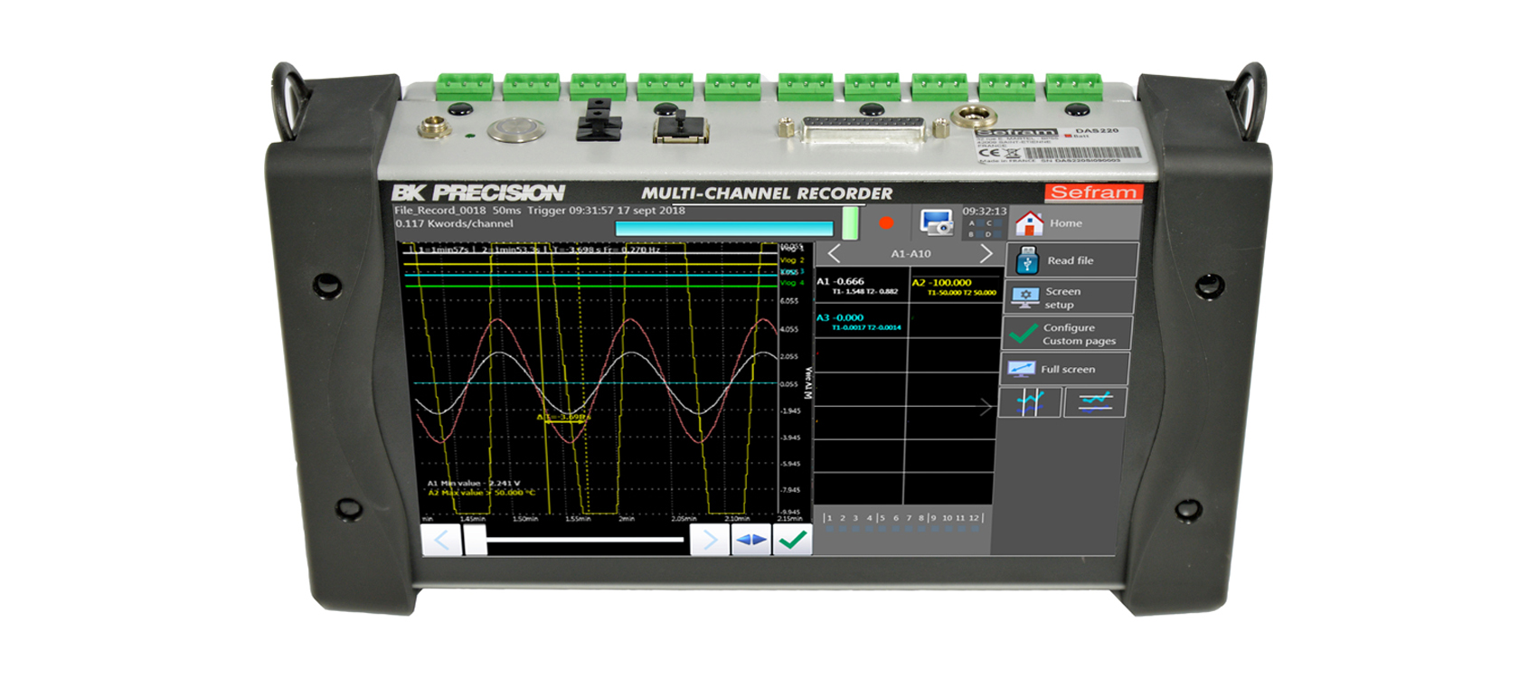 同惠DAS220BAT 多通道手持式數(shù)據(jù)記錄儀
